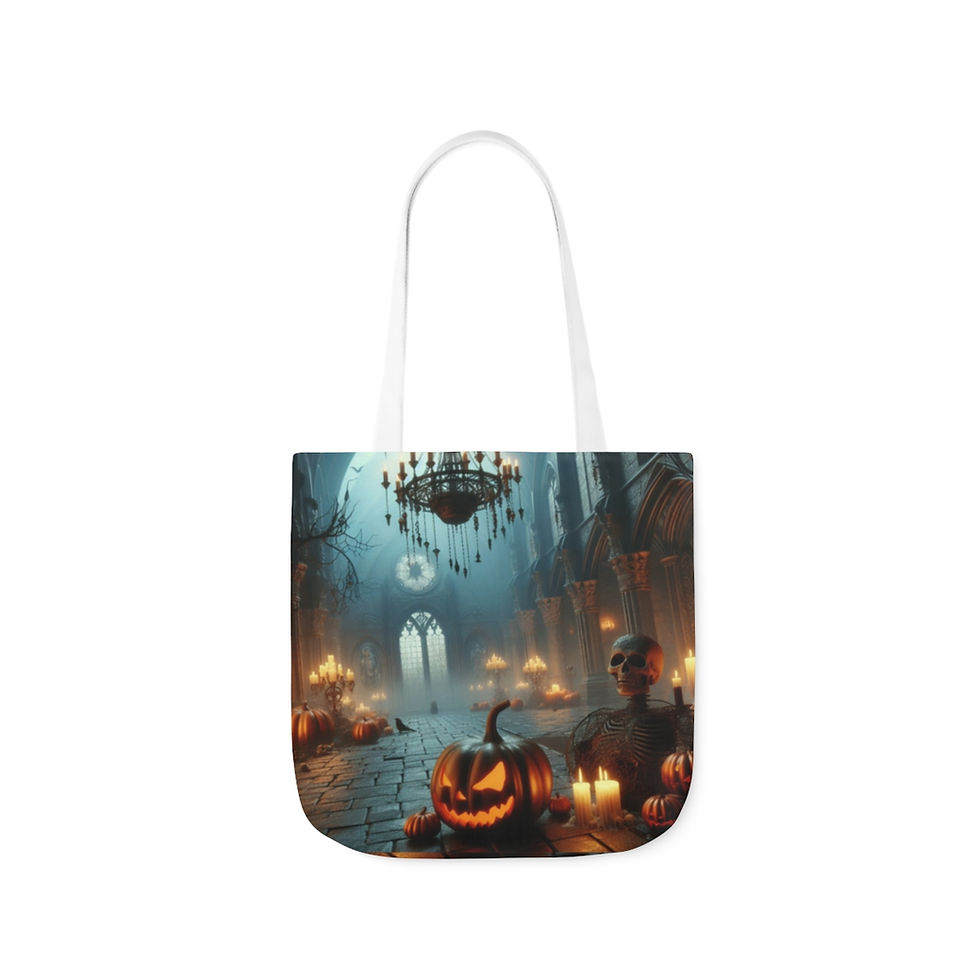Thumbnail: Halloween Gothic Inspred Canvas Tote Bag