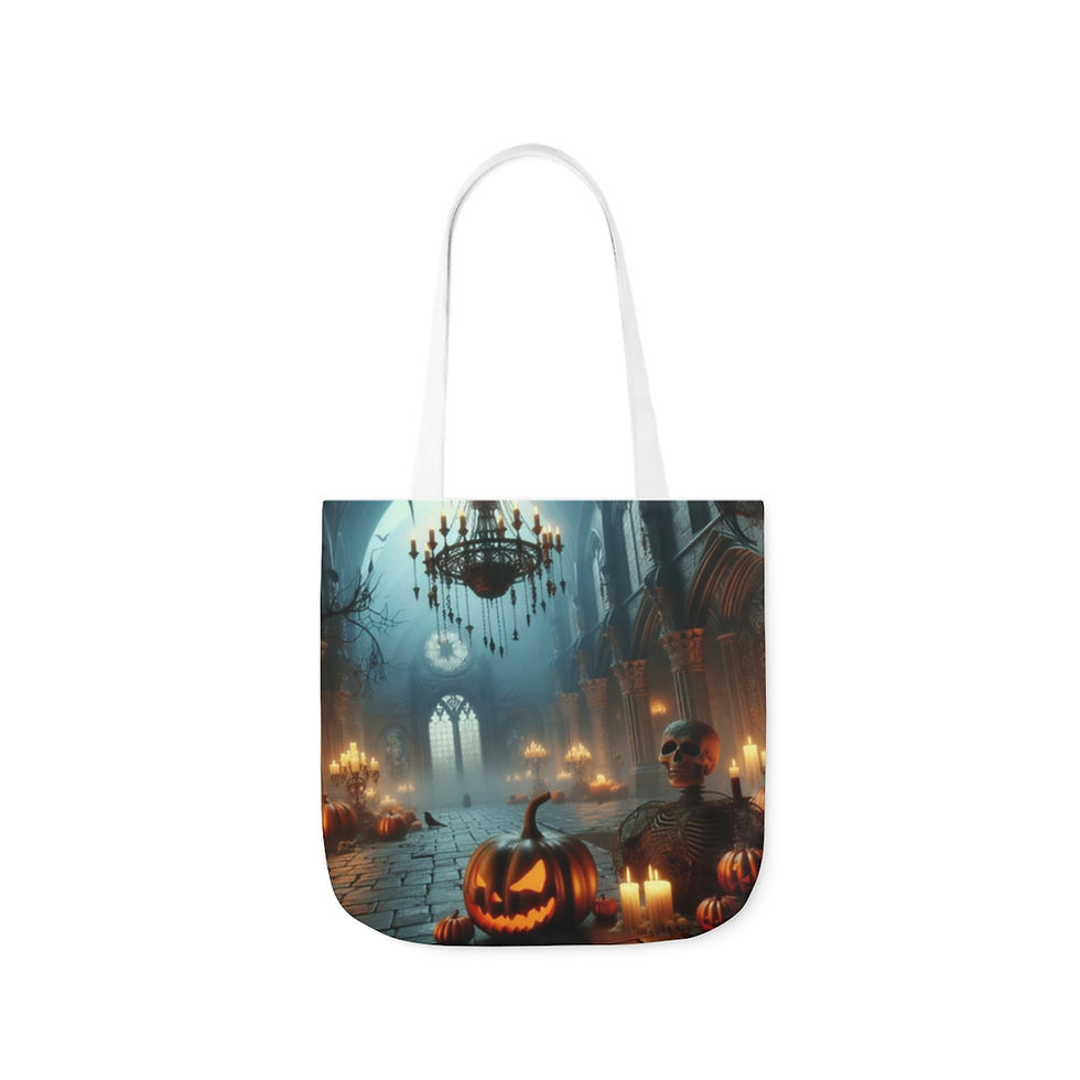 Thumbnail: Halloween Gothic Inspred Canvas Tote Bag