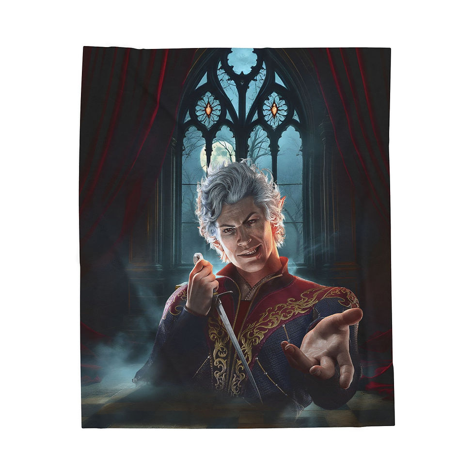 Thumbnail: Baldur's Gate Astarion Moonlight Velveteen | Plush Blanket