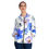 Thumbnail: Women's Boho Blue Floral Full-Zip Hoodie