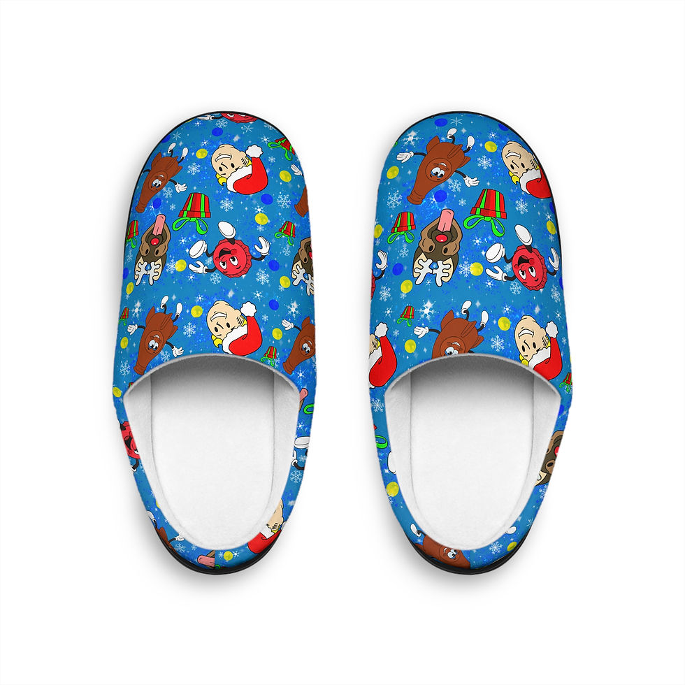 FALLOUT Women's Fallout Inspired Christmas Slippers – BLUE
