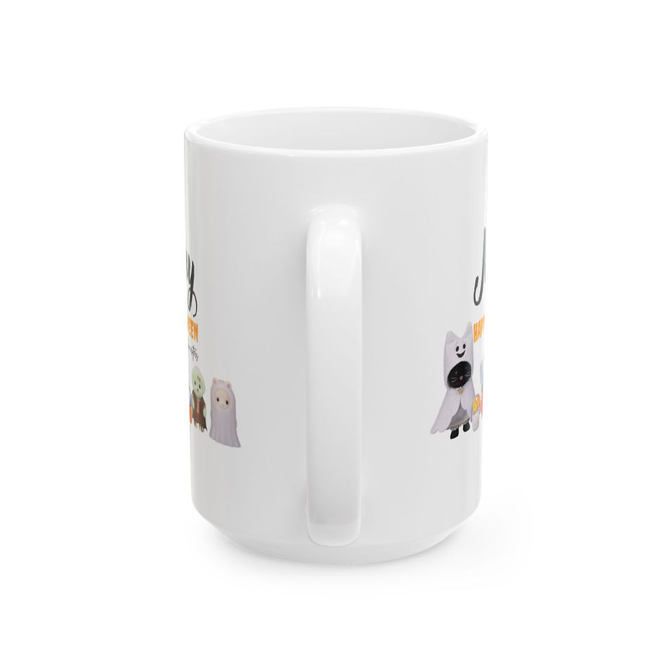Thumbnail: Calico Critters Inspired Halloween Gift Ceramic Mug, (15 oz)