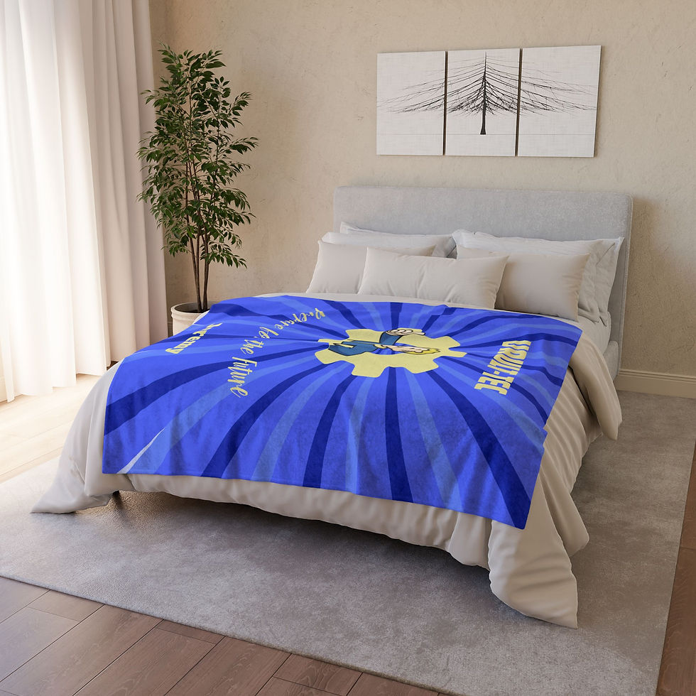 Thumbnail: VAULT TEC FALLOUT  | Personalized Name Polyester Blanket