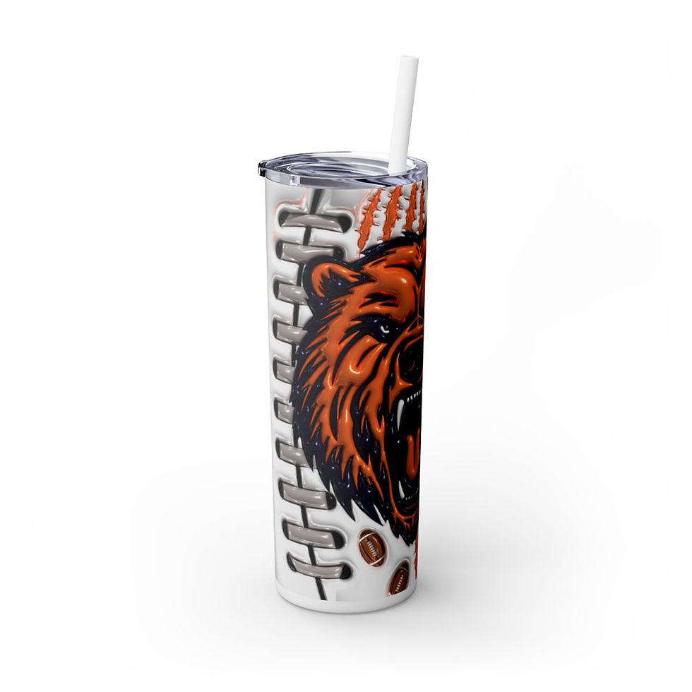 Thumbnail: Chicago Bears Skinny Tumbler with Straw, 20oz