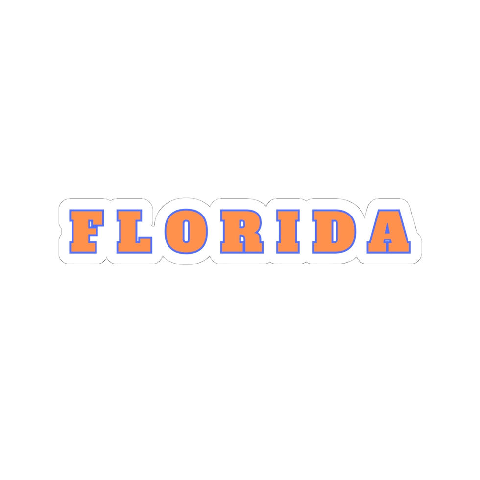 Thumbnail: Florida  Kiss-Cut Sticker | Orange & Blue 