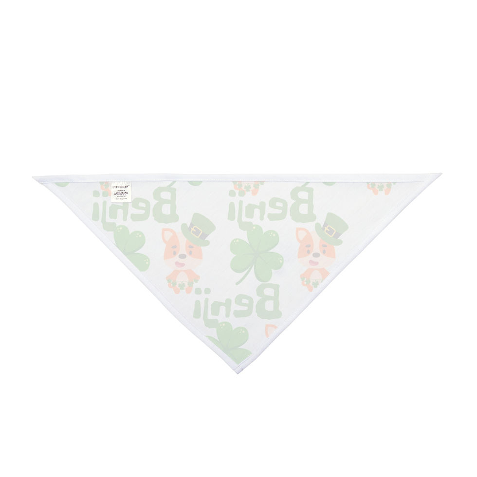 Thumbnail: St Patricks' Day Dog Pet Bandana with Custom Name  