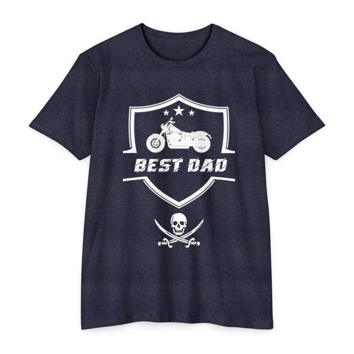 Best Dad Father's Day Harley Skull Made in USA Jersey T-shirt