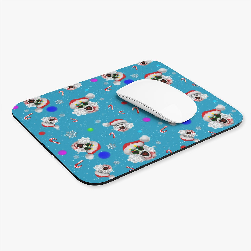 Thumbnail: Rectangle Mouse Pad: Terrifier Art the Clown Inspired LIGHT BLUE
