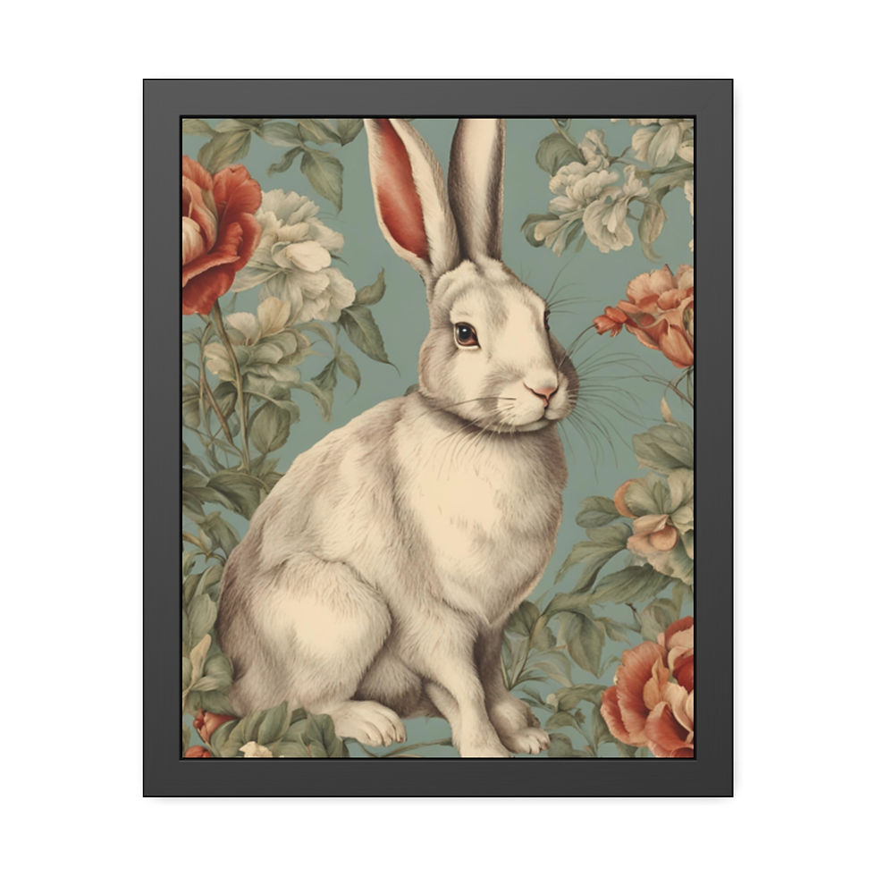 Thumbnail: Antique  Rabbit Framed Paper Poster