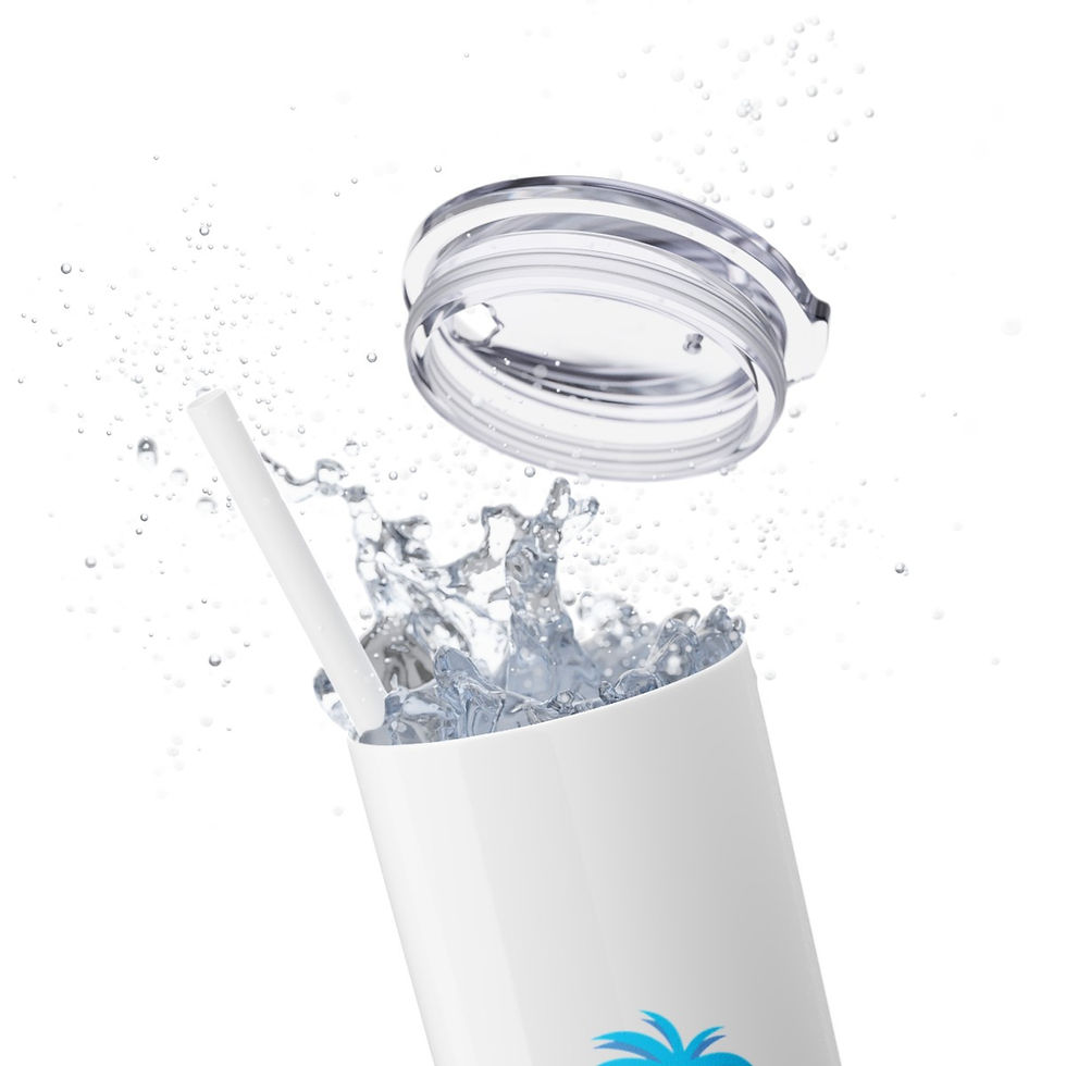 Thumbnail: MIAMI Florida Custom Skinny Tumbler with Straw, 20oz