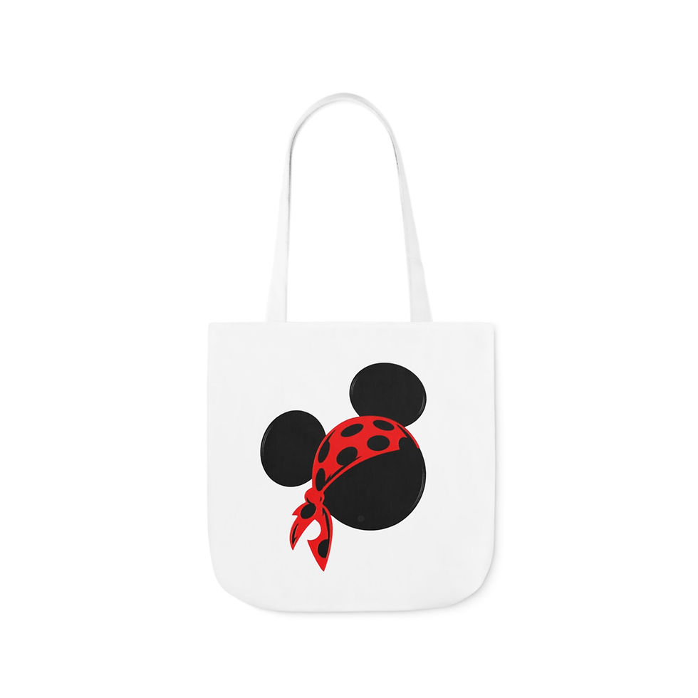 Thumbnail: Mickey Pirate Inspired Canvas Tote Bag