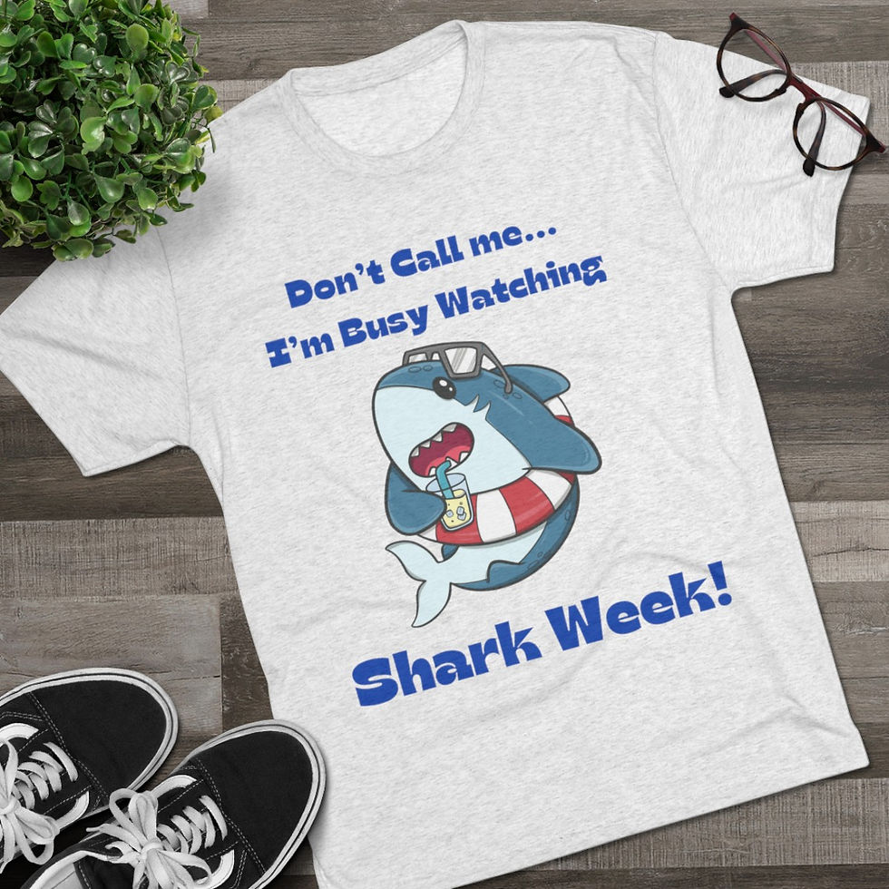 Thumbnail: Busy Shark Week Tee Unisex Tri-Blend Crew Tee