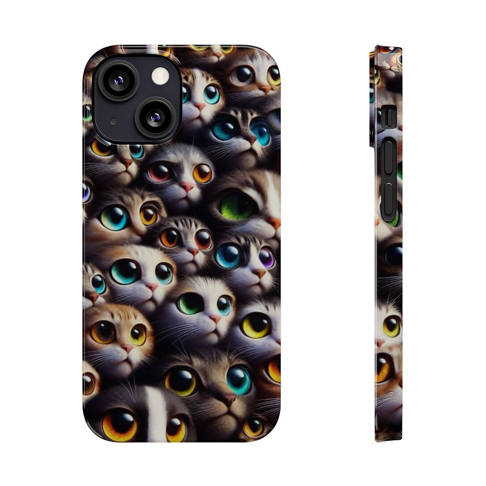 Thumbnail: Beautiful Cat Eyes Halloween Slim iPhone Case