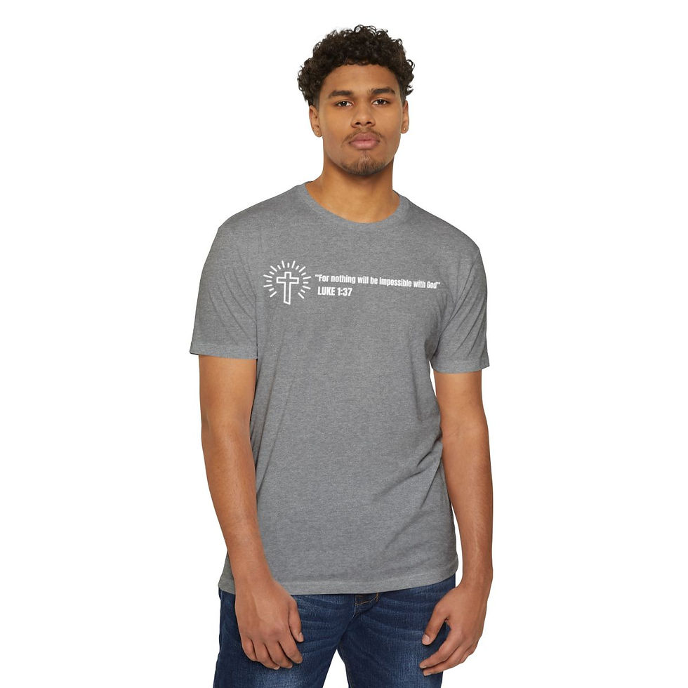 Thumbnail: LUKE 1:37 “For nothing will be impossible with God”  Unisex Jersey T-shirt