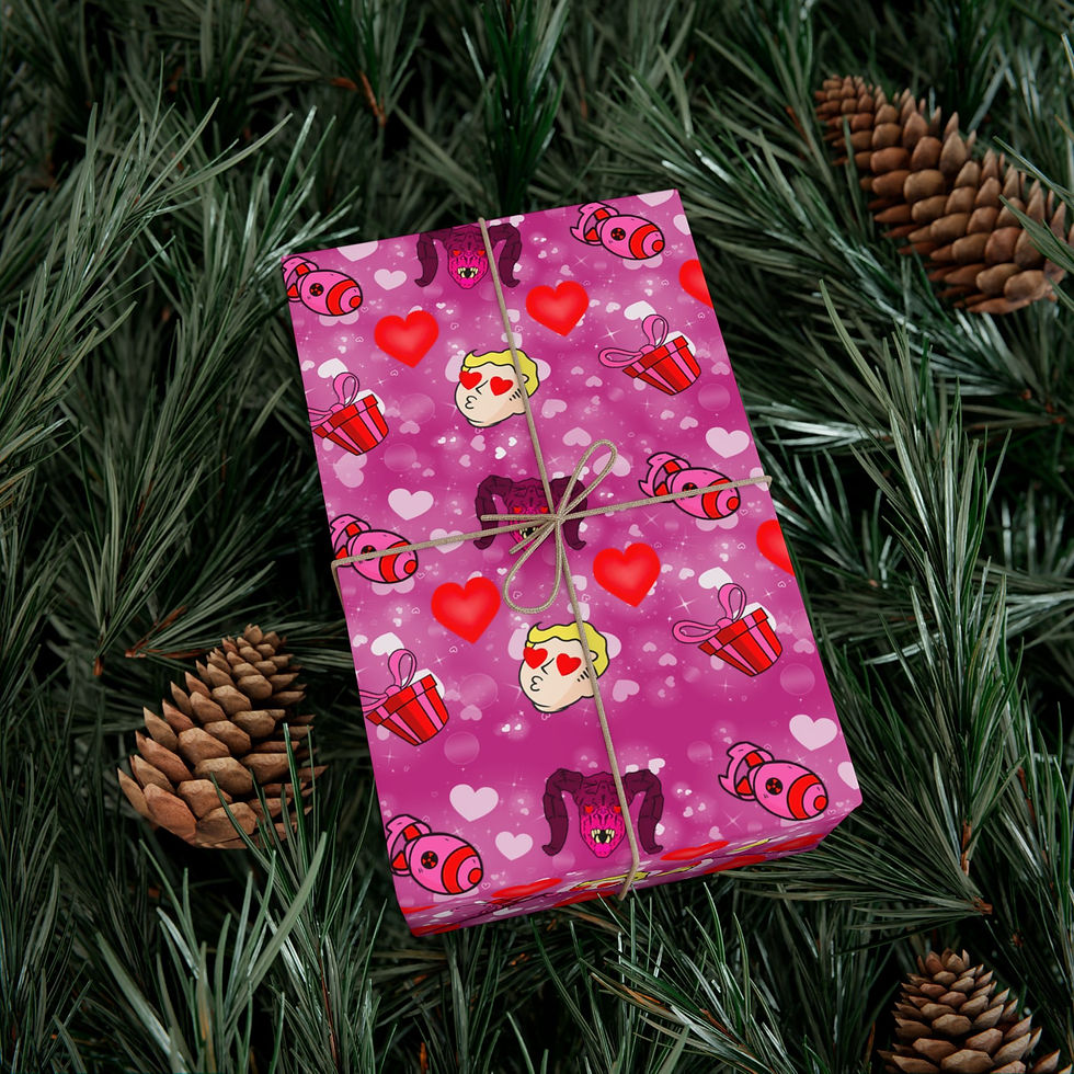 Thumbnail: Fallout Valentines Emote Gift Wrapping Paper