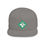 Thumbnail: Flat Bill Snapback Hat with Green Diamond FS Supply Logo