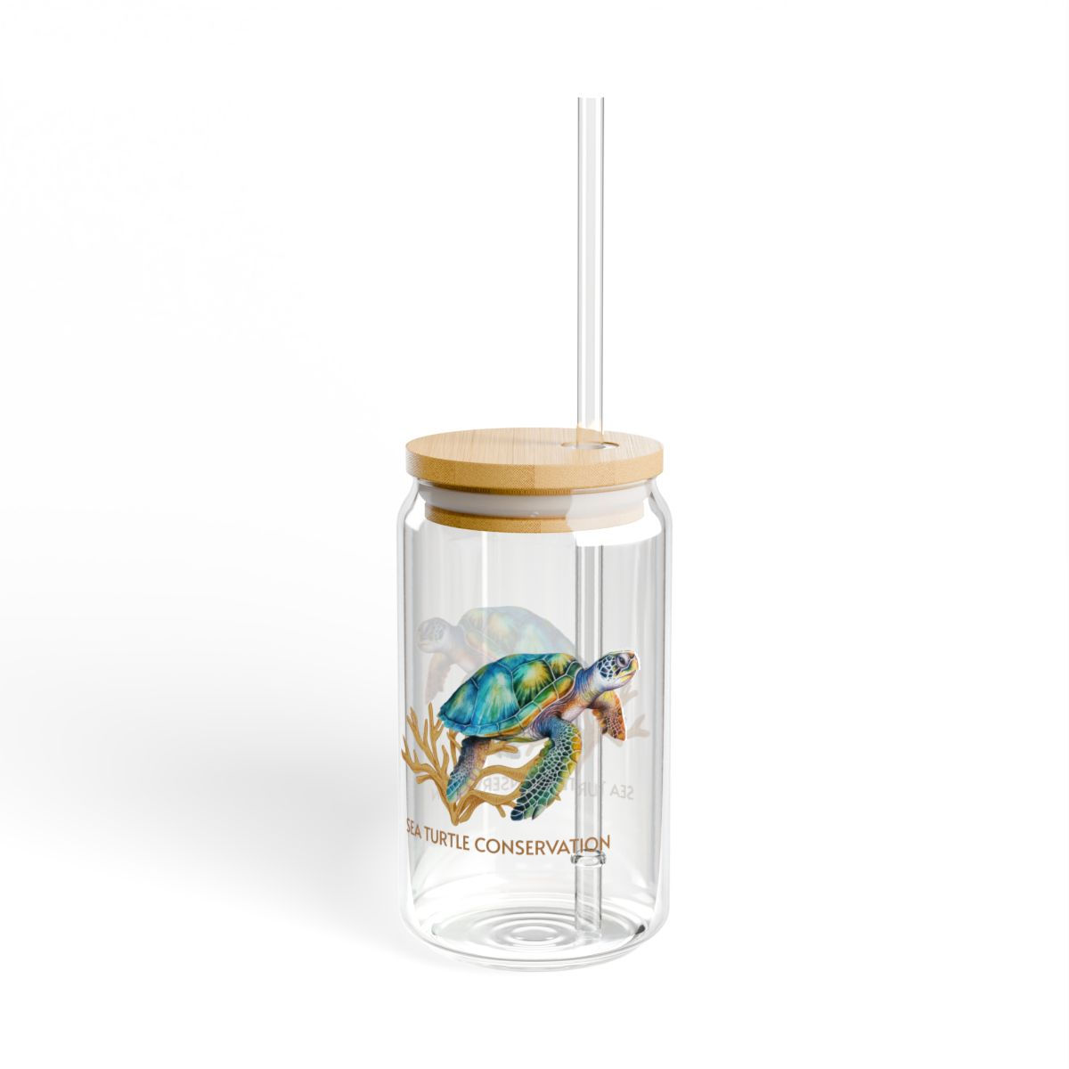 Sea Turtle Conservation Sipper Glass, 16oz