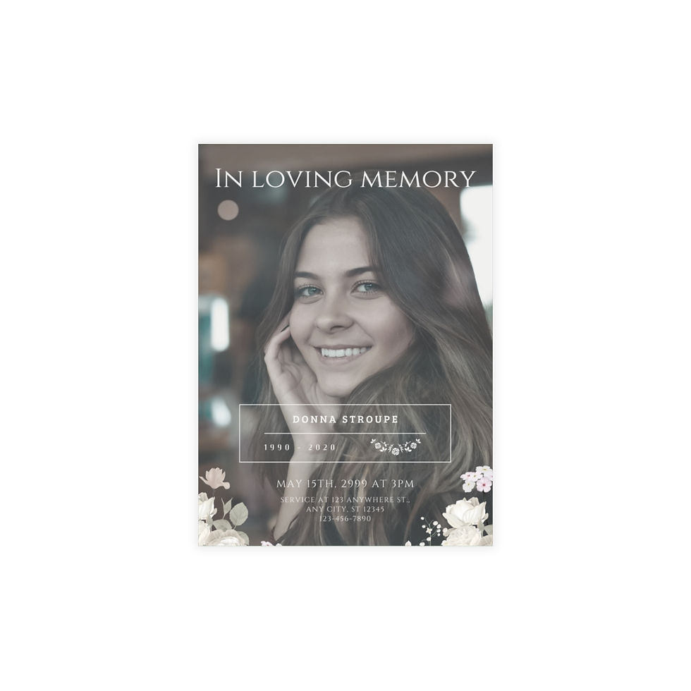 Thumbnail: Unique Photo Funeral Cards In Loving Memory