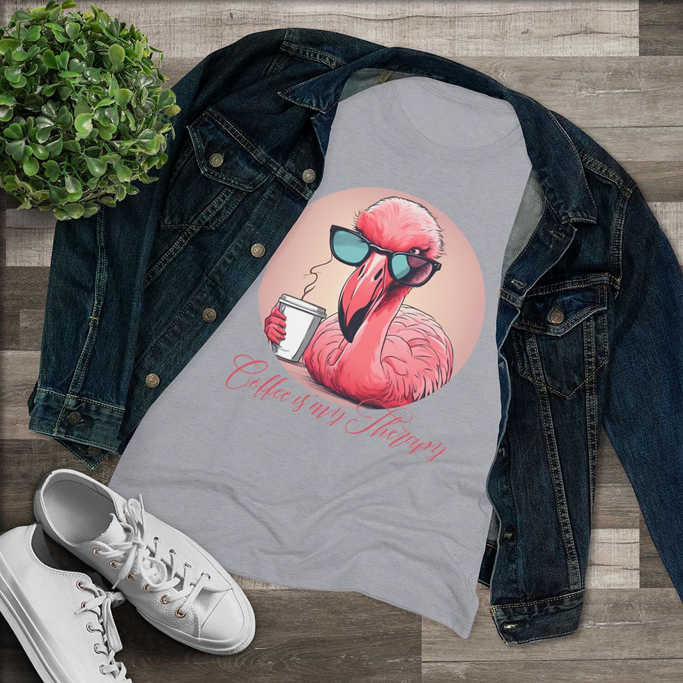 Thumbnail: Florida Flamingo Coffee is my Therapy Women's Triblend Tee