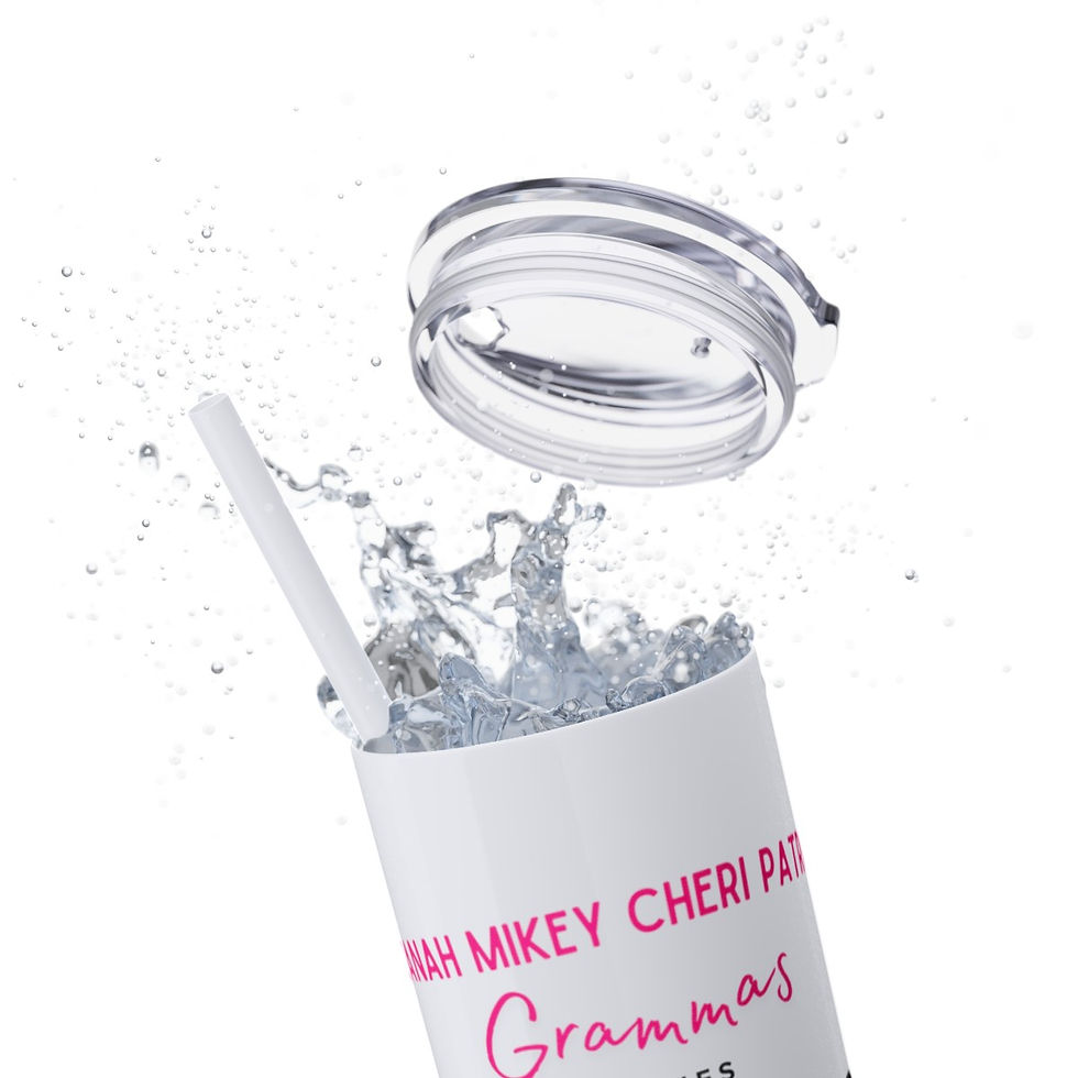 Thumbnail: Grammas Babies Photo Skinny Tumbler with Straw, 20oz