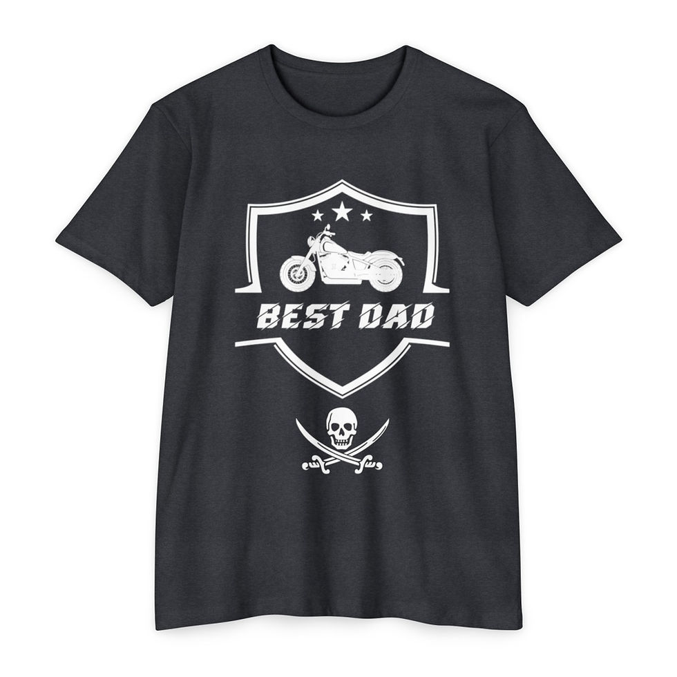 Thumbnail: Best Dad Father's Day Harley Skull Made in USA Jersey T-shirt