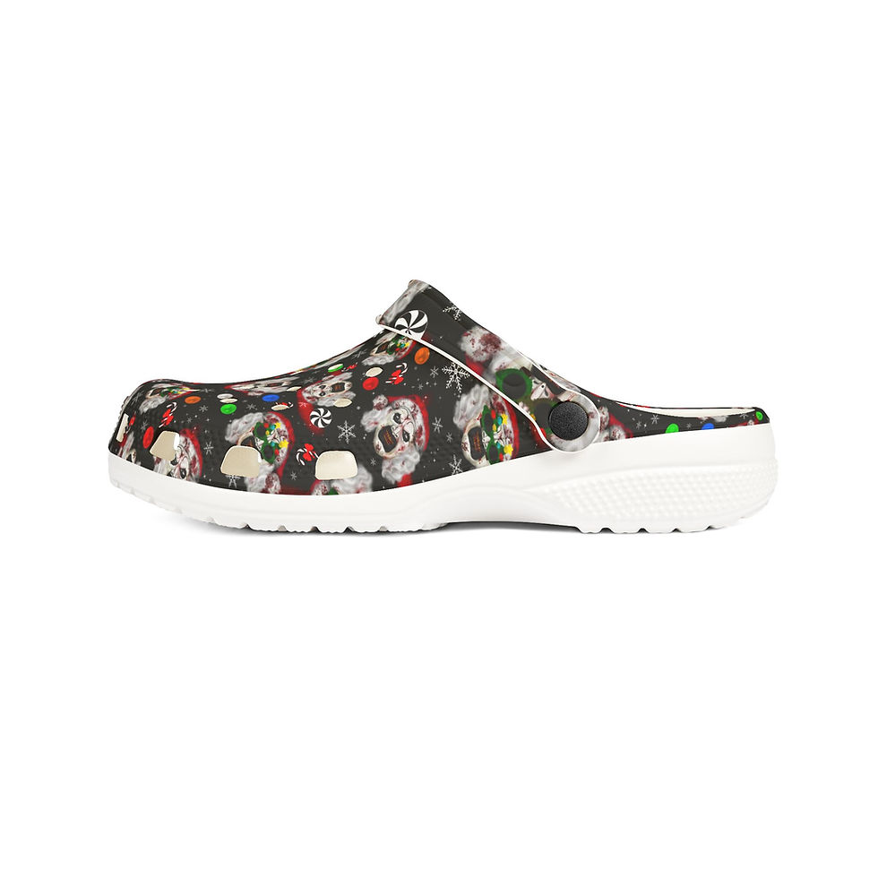 Thumbnail: Art the Clown Design II Foam Rubber Croc Shoes | Black