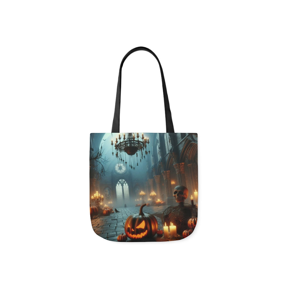Halloween Gothic Inspred Canvas Tote Bag