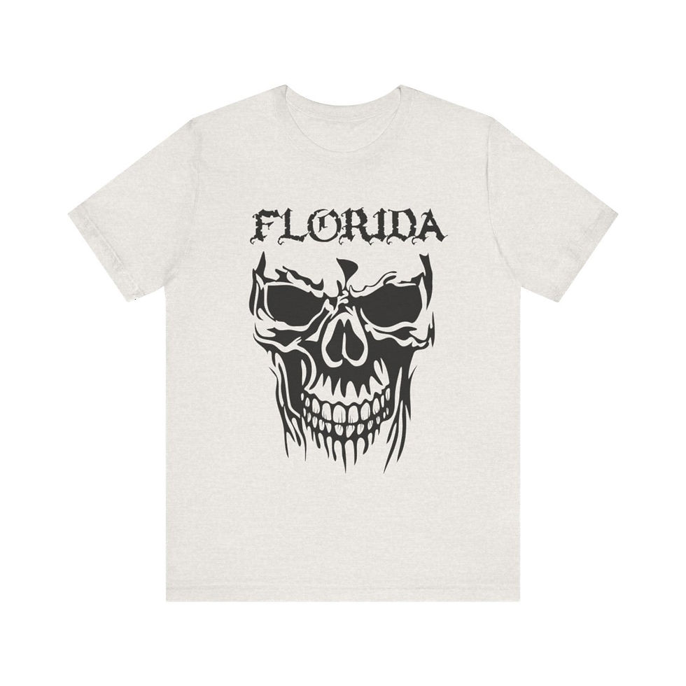 Thumbnail: Men's Menacing Skull Head Jersey Short Sleeve Tee