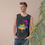 Thumbnail: Welcome to "Miami" Orange Color Splatter Beach Men's Barnard Tank