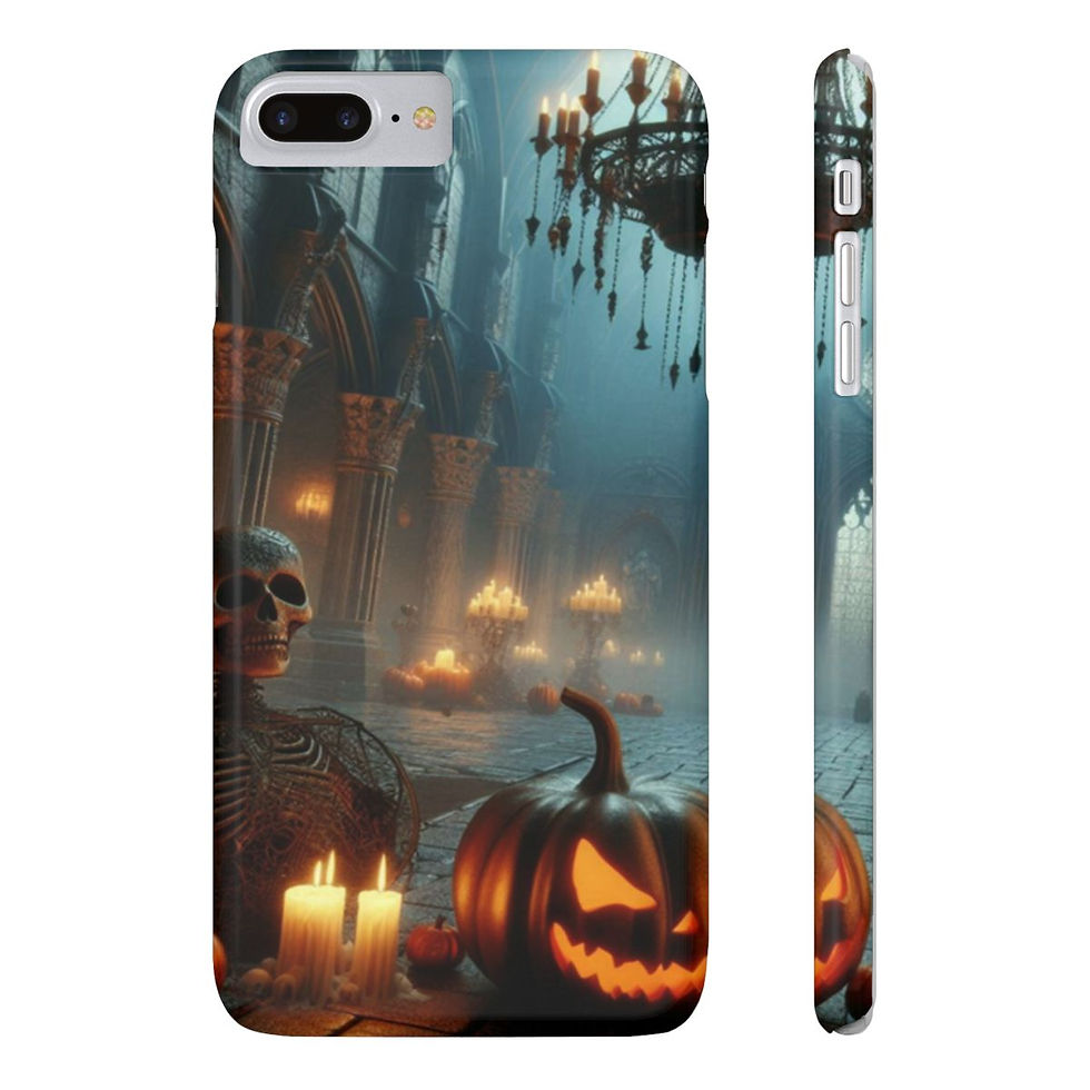 Gothic Skeleton Halloween Slim iPhone Case