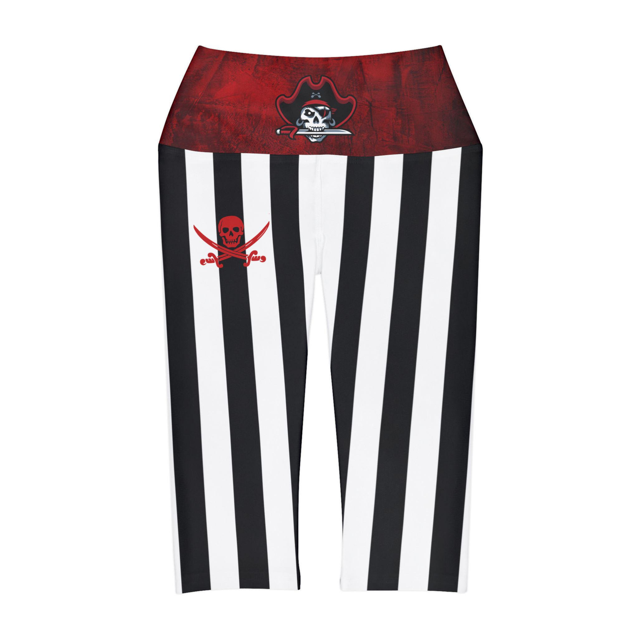 Pirate Design Capri Stretchy Leggings