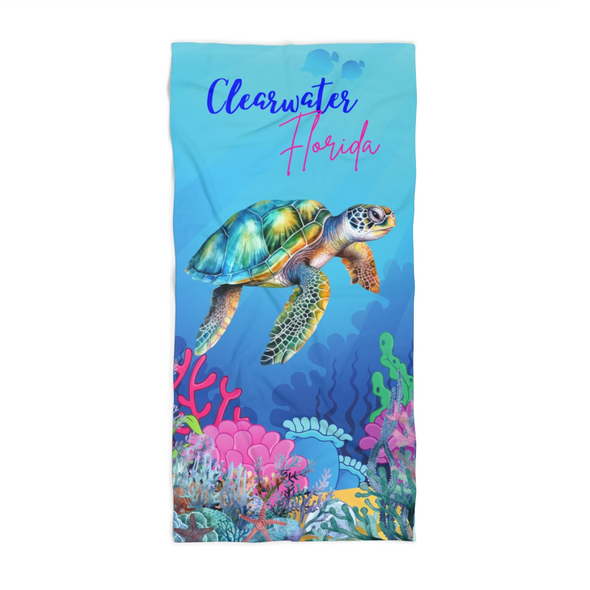 Kids Clearwater Sea Turtle Keepsake Beach Towel