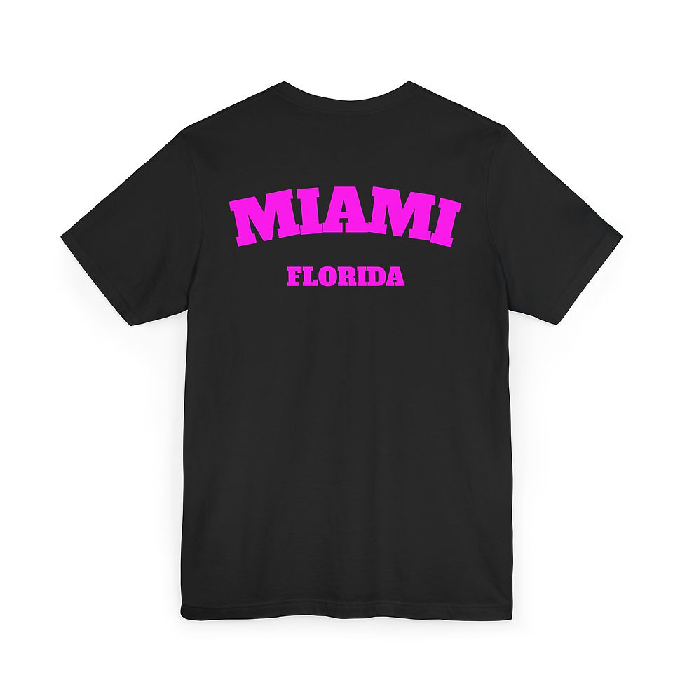 Thumbnail: HOT PINK MIAMI Florida Unisex Jersey Short Sleeve Tee