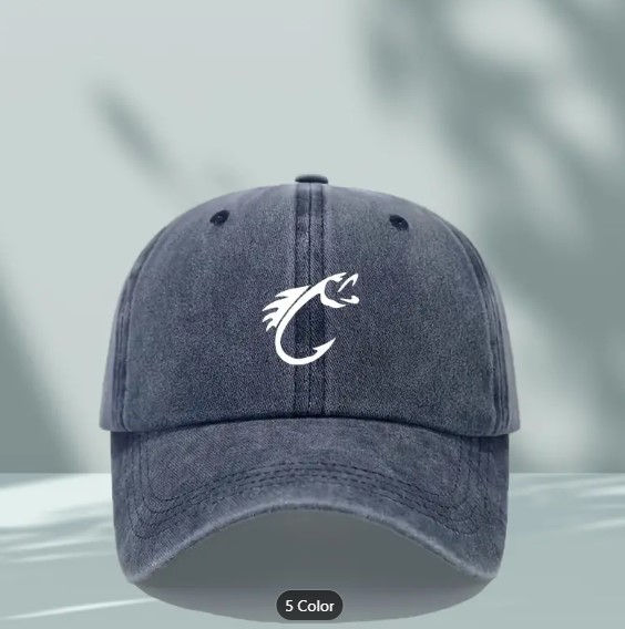 Thumbnail: Fish Hook Unisex Lightweight Cotton Baseball Cap