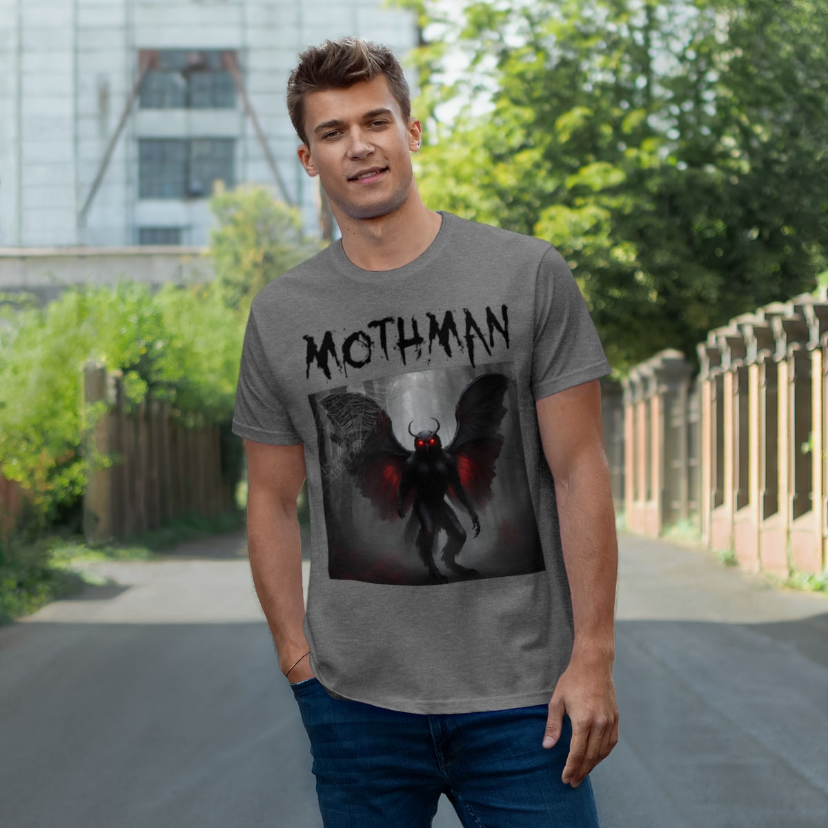 Mothman Inspired Single Unisex Jersey T-shirt