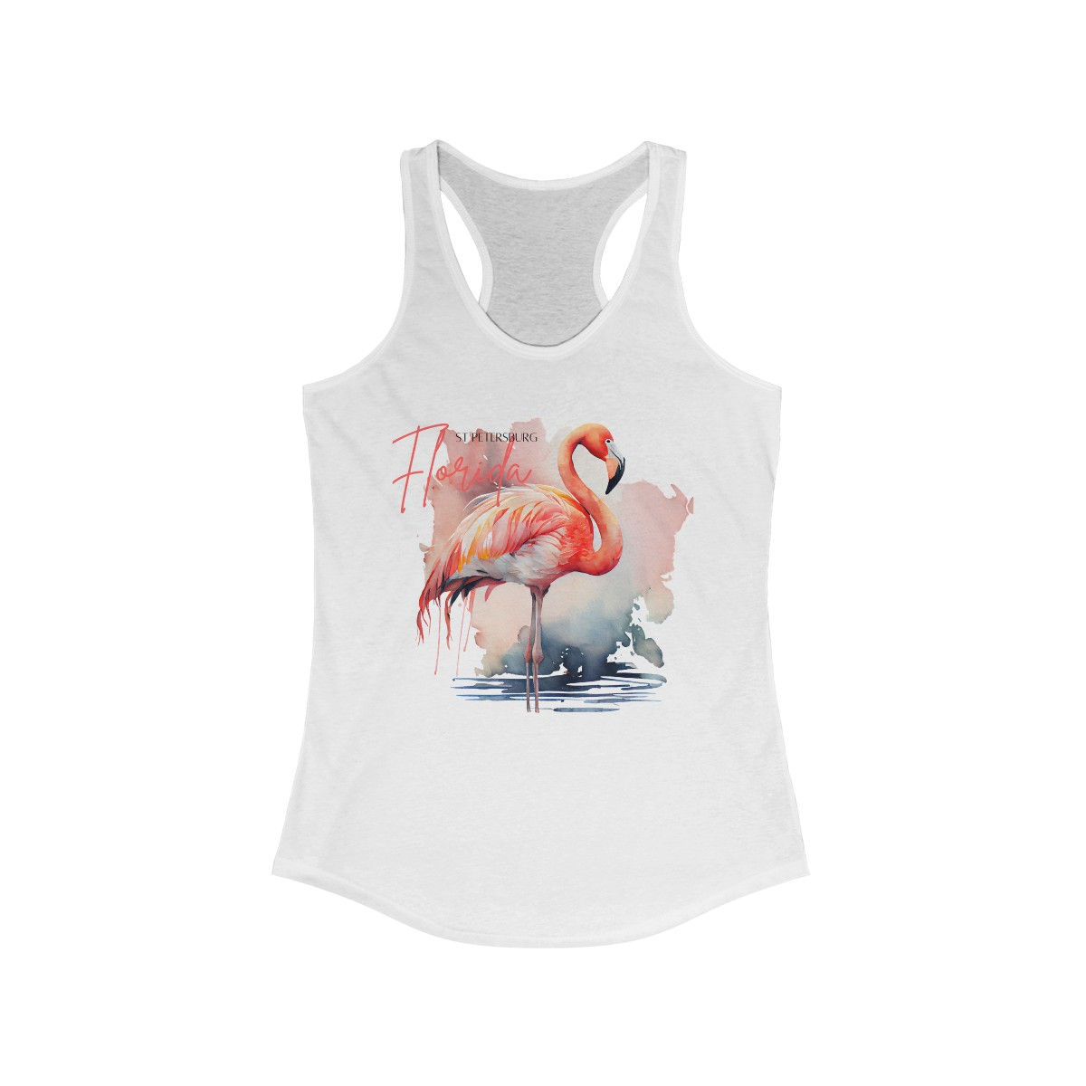 St Pete Beach Florida Flamingo Boutique Racerback Tank