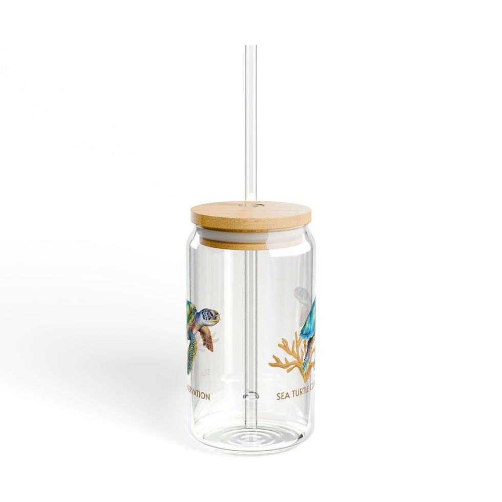 Thumbnail: Sea Turtle Conservation Sipper Glass, 16oz