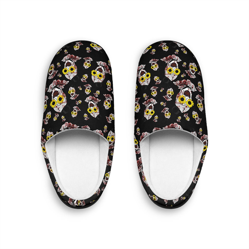 Terrified Glasses Women's Slippers | Art the Clown