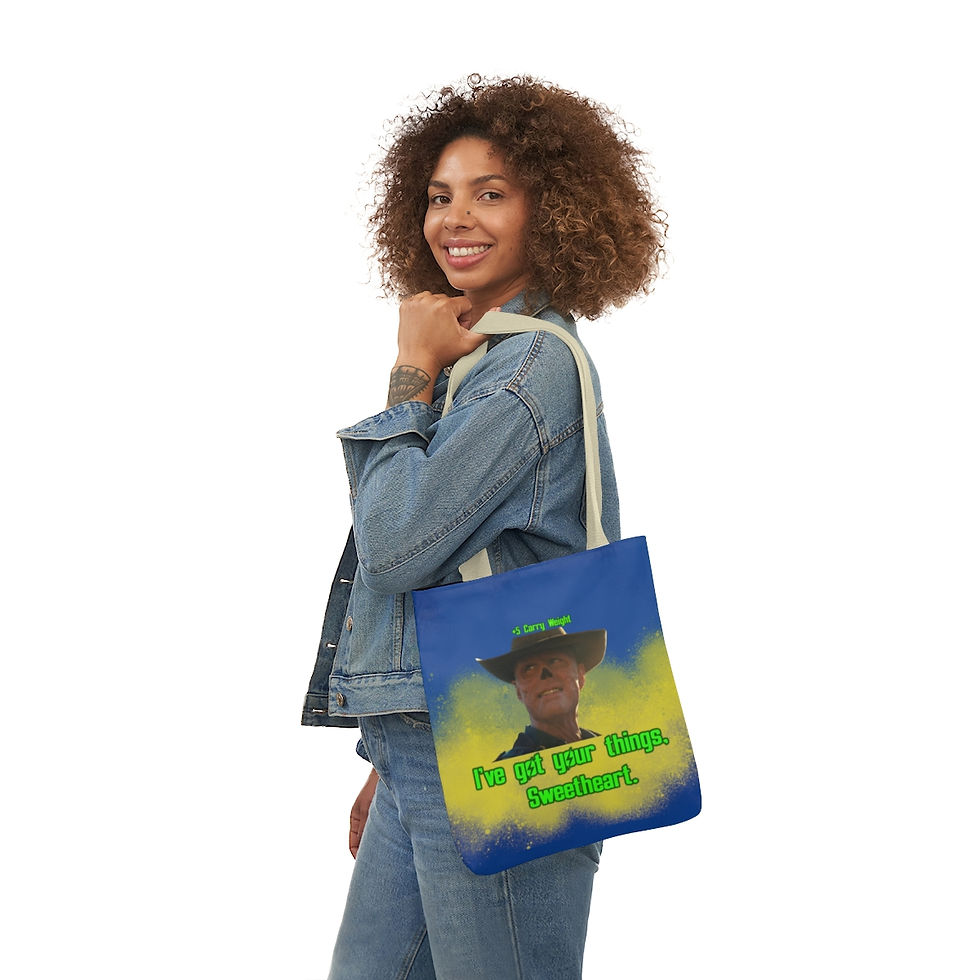 Thumbnail: The Ghoul Fallout Canvas Tote Bag, 5-Color Straps