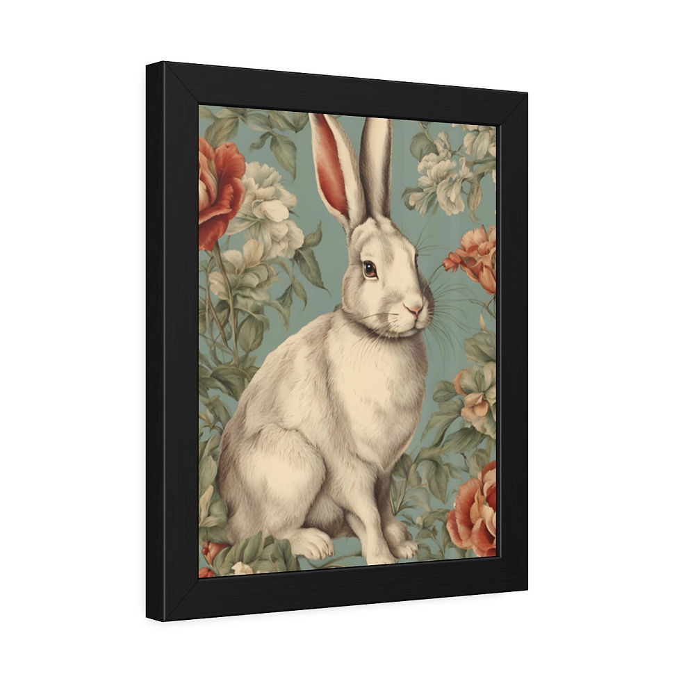 Thumbnail: Antique  Rabbit Framed Paper Poster