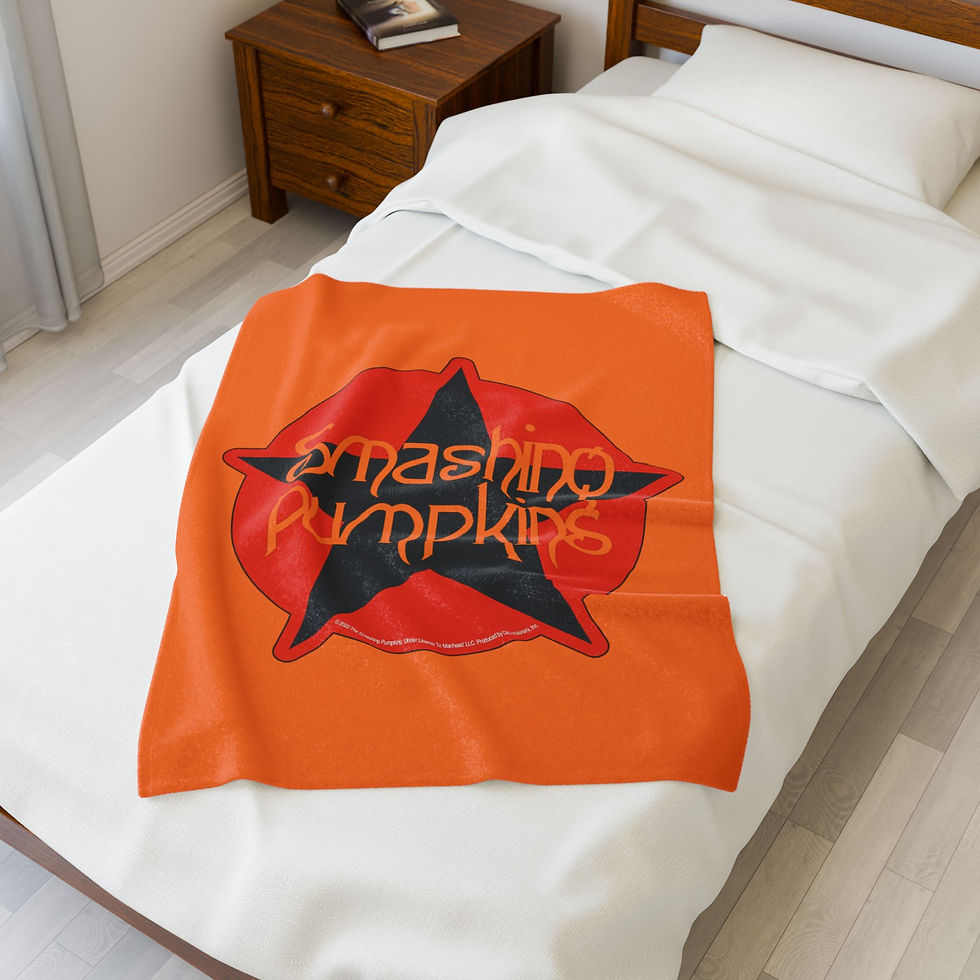 Thumbnail: SP Star Velveteen Plush Blanket | ORANGE BLACK