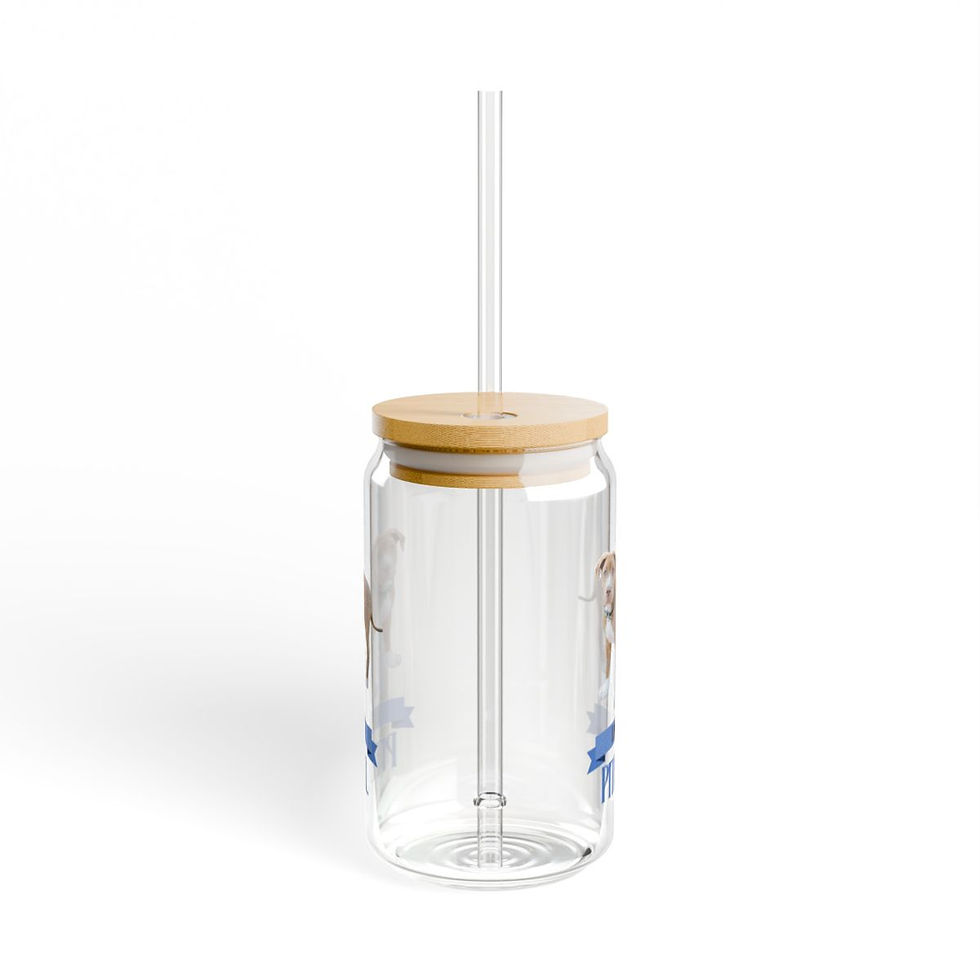 Thumbnail: Love My Blue Nose Pitbull Color Sipper Glass, 16oz