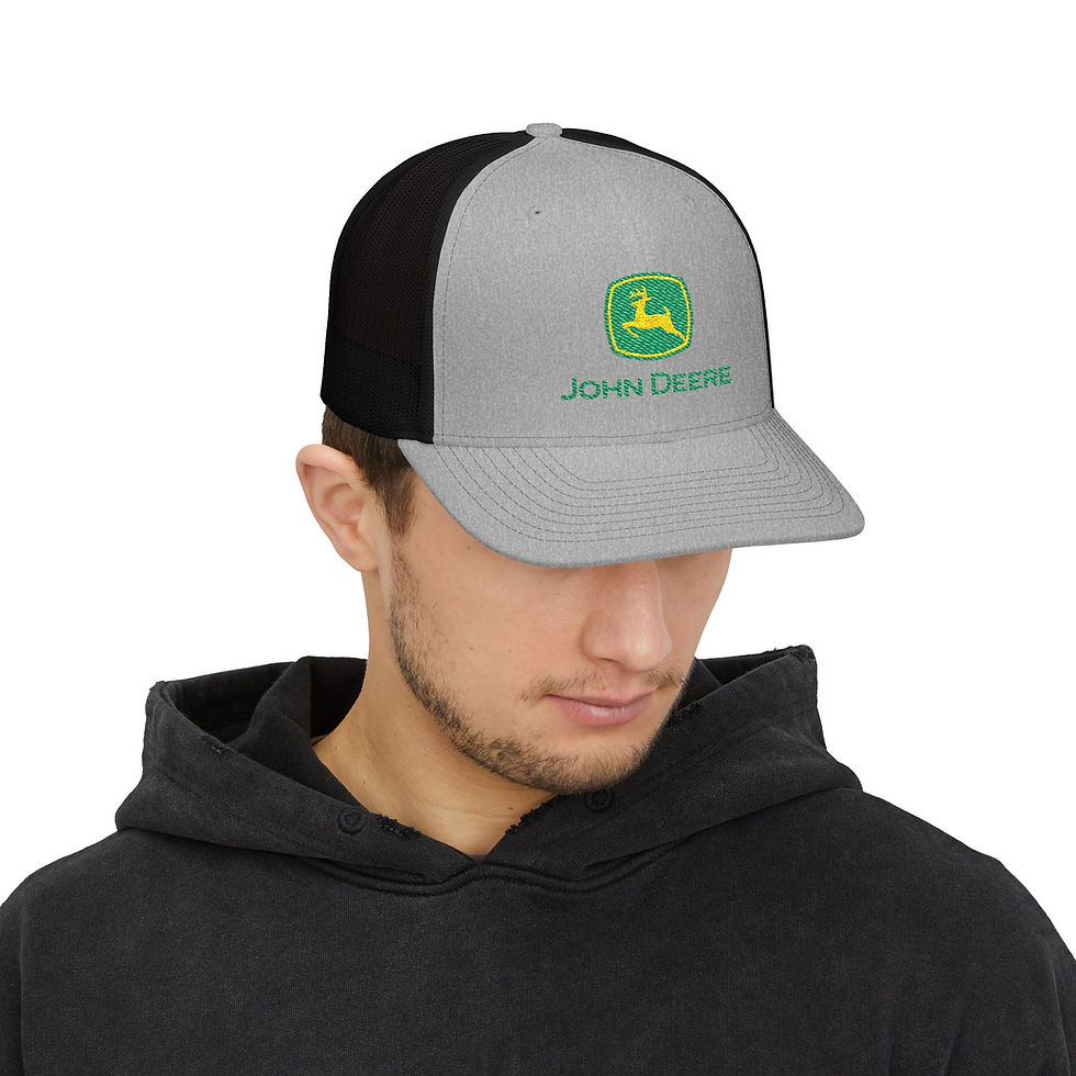 Thumbnail: John Deer Snapback Trucker Hat Embroidered