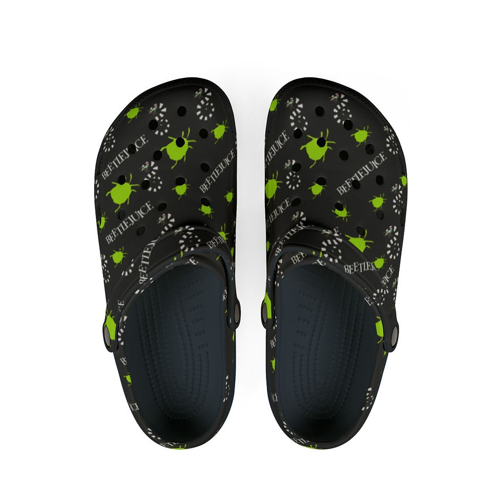 Beetlejuice-Inspired Foam Clogs (Unisex)