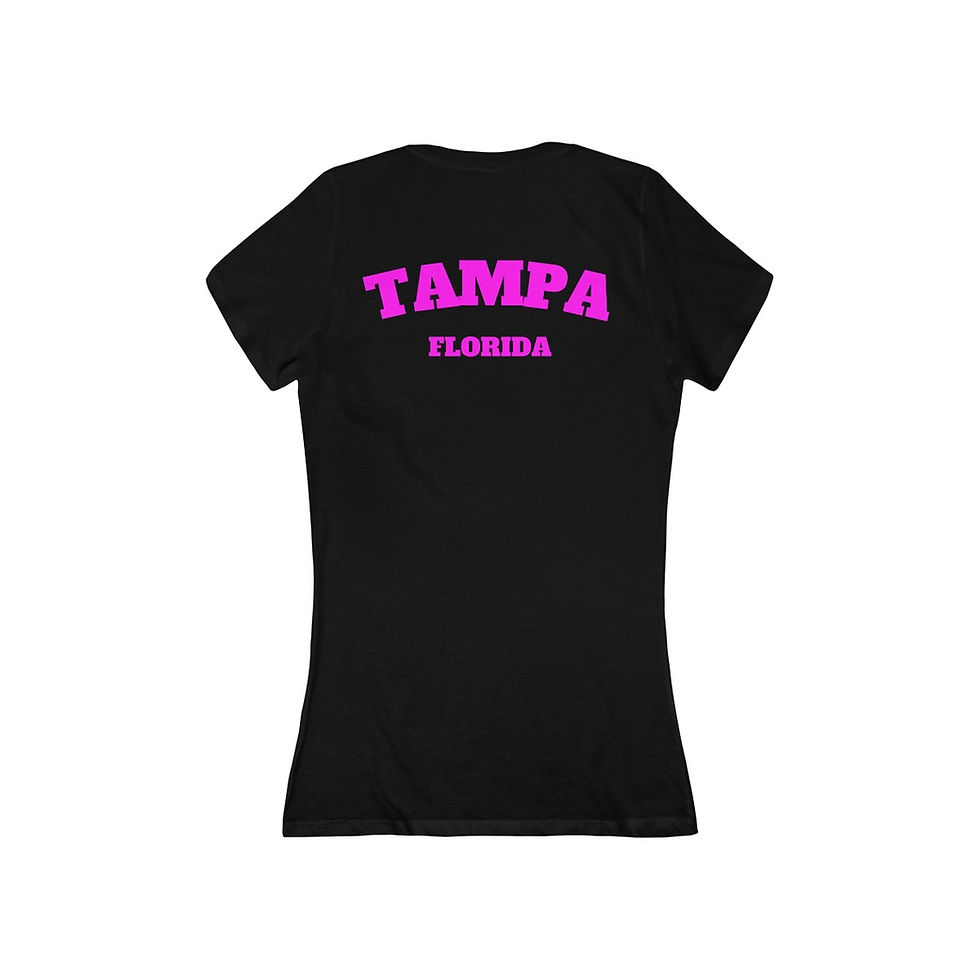 Thumbnail: Sunglasses Tampa Florida Women's Deep V-Neck Tee 