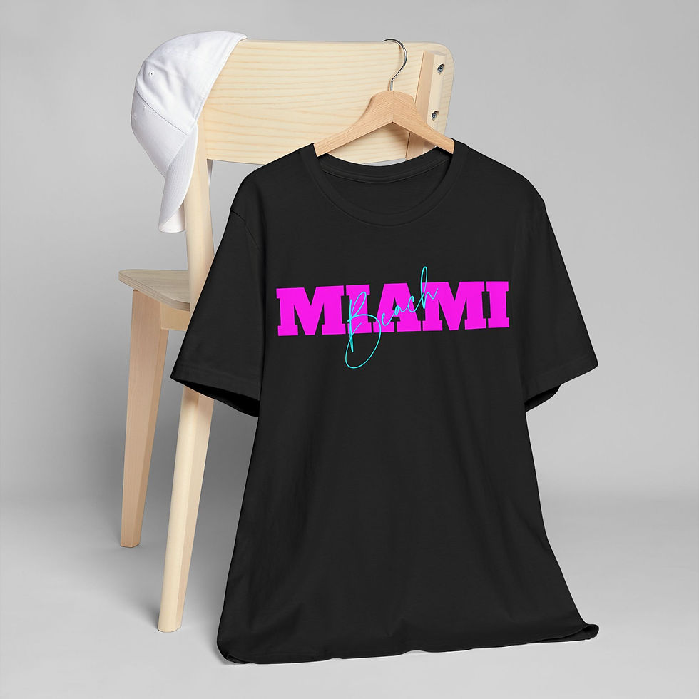 Thumbnail: HOT PINK MIAMI Florida Unisex Jersey Short Sleeve Tee