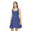 Thumbnail: Terrifier 3 Art the Clown Christmas Women's Skater Dress - BLUE