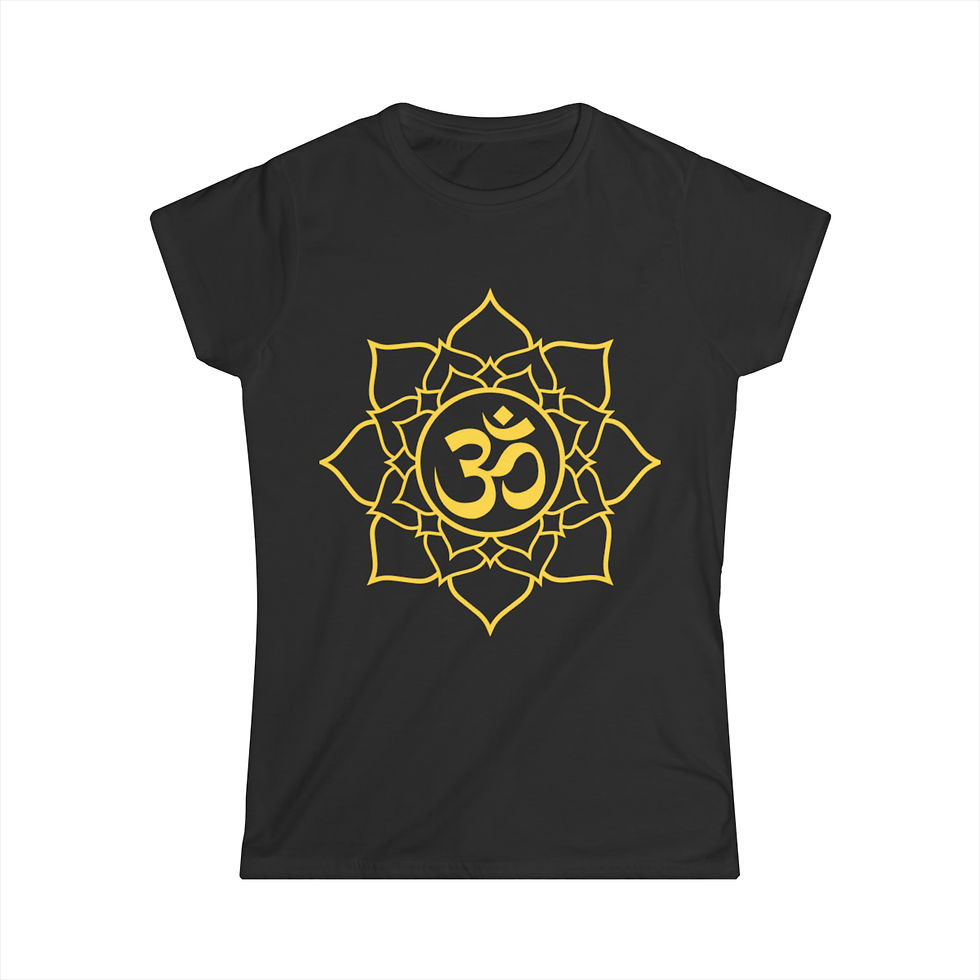 OM Mandala Lotus Flower Womens Softstyle Tee