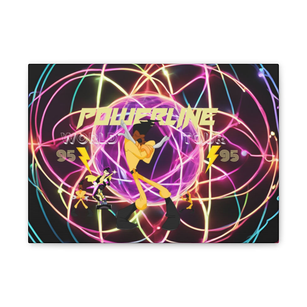 Thumbnail: Powerline Goofy Movie World Tour 95 Inspired Canvas Stretched