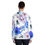 Thumbnail: Women's Boho Blue Floral Full-Zip Hoodie